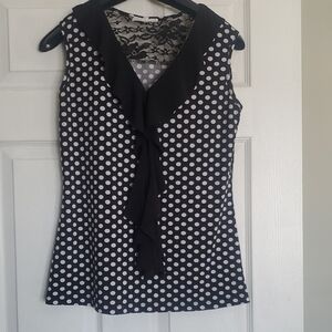Sleeveless Polka Dot Vintage Inspired Summer Top